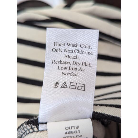 NWOT! COLDWATER CREEK! CREAM/BLACK STRIPED, KNIT JERSEY X-LONG MIDI SKIRT! SZ  M - Picture 8 of 10